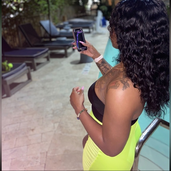 Neon Yellow Ruched Shorts - Picture 2 of 4